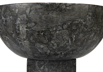 Noir Zeta Bowl in Black Marble AM-274BM