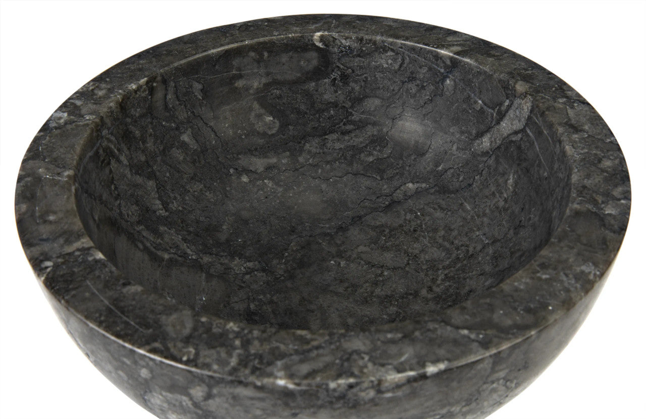 Noir Zeta Bowl in Black Marble AM-274BM