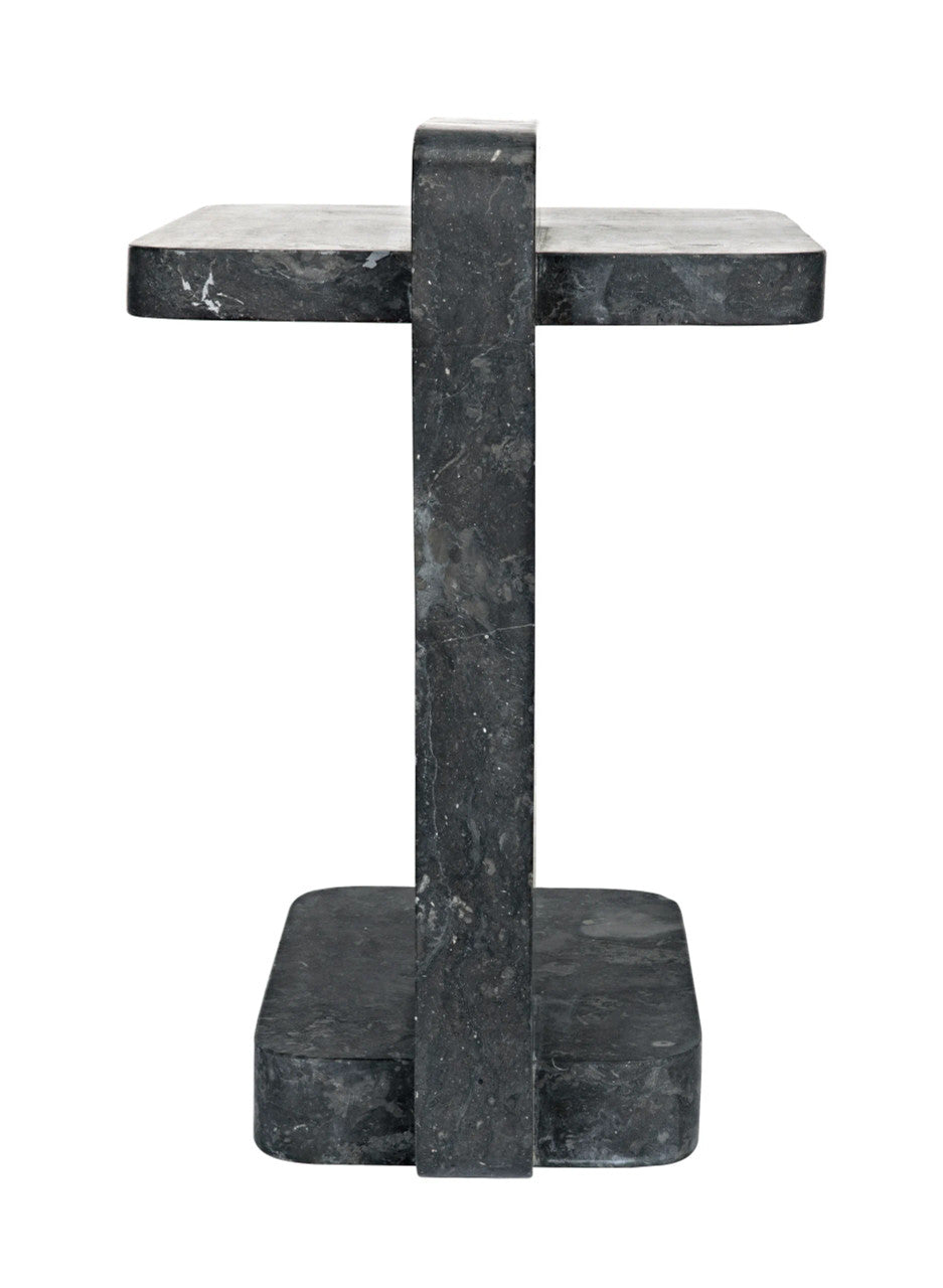 Noir North Side Table in Black Marble AM-293BM