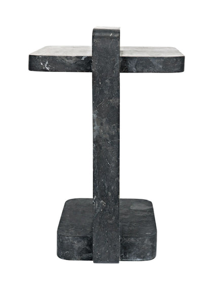 Noir North Side Table in Black Marble AM-293BM