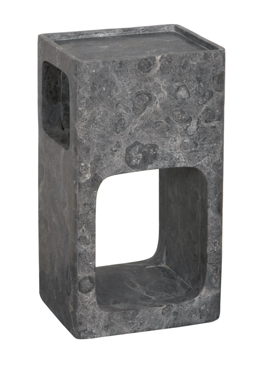 Noir Murakami Side Table in Black Marble AM-314BM