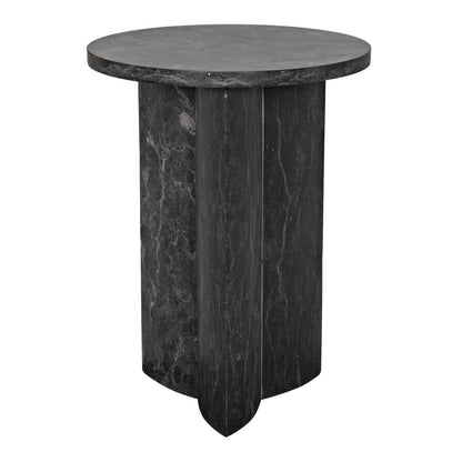 Noir Diana Side Table in Black Marble AM-316BM