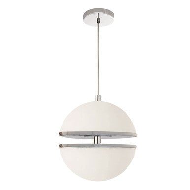 Dainolite 30W Pendant, Polished Chrome w/ White Glass AMC-1330LEDP-PC