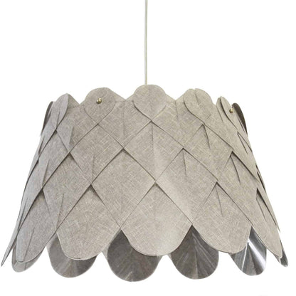 Dainolite 1 Light Amirah Pendant Camelot Grey, Polished Chrome AMI181-PC-2423