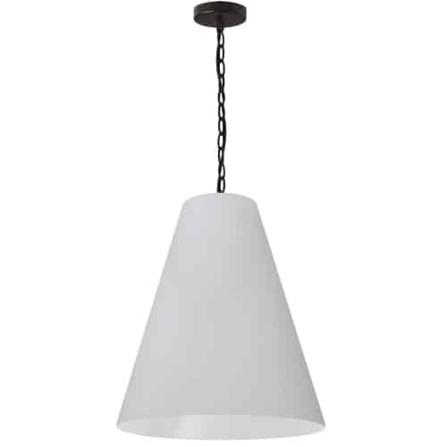 Dainolite 1 Light Medium Anaya Matte Black Pendant w/ White Shade ANA-M-MB-790