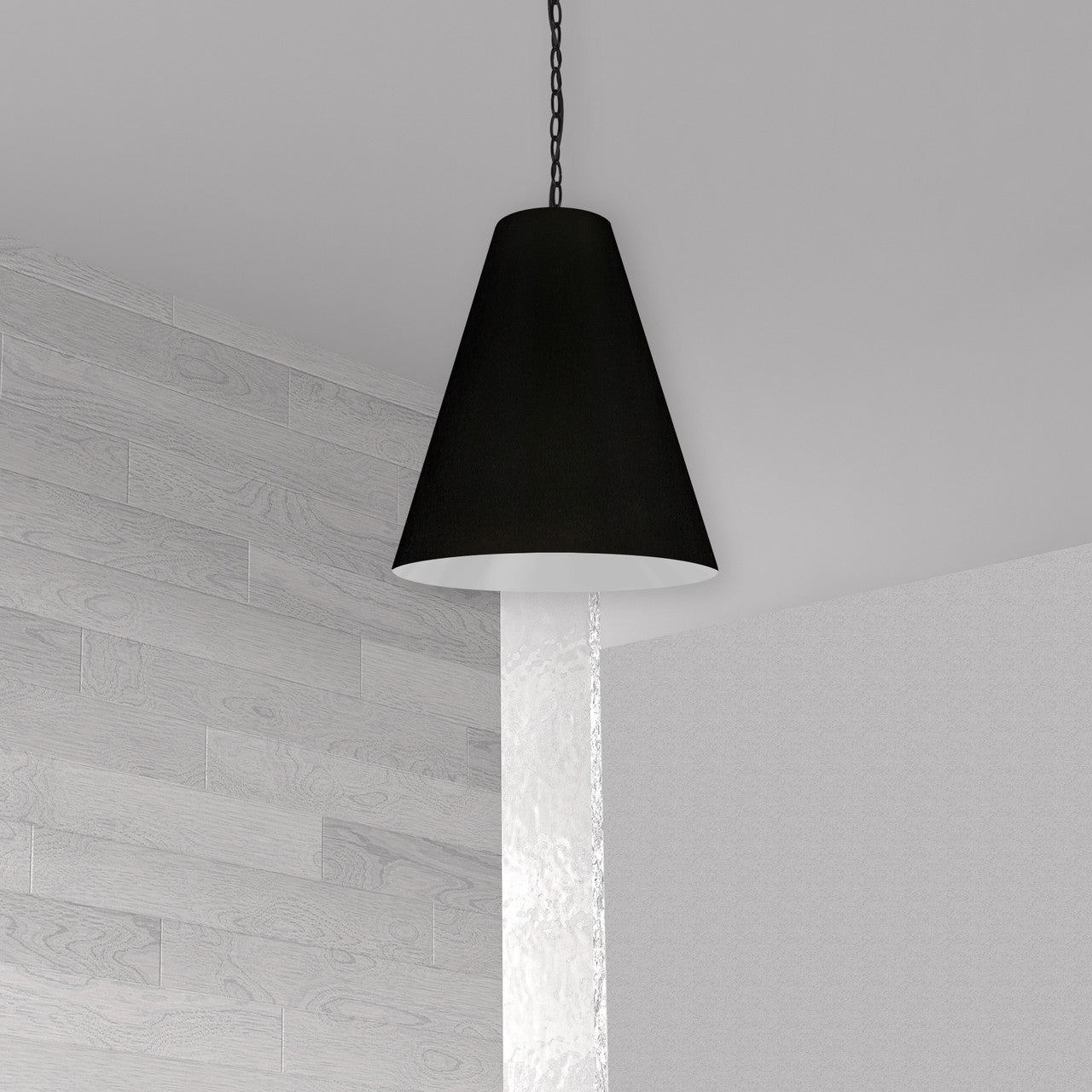 Dainolite 1 Light Medium Anaya Matte Black Pendant w/ Black Shade ANA-M-MB-797