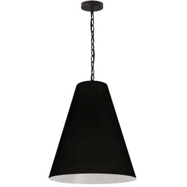 Dainolite 1 Light Medium Anaya Matte Black Pendant w/ Black Shade ANA-M-MB-797