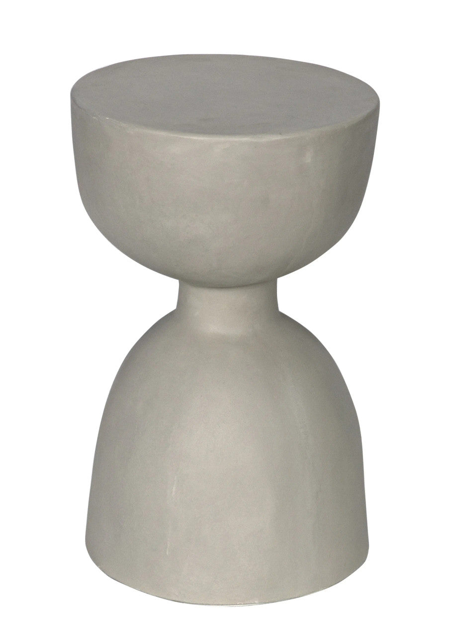 Noir Hourglass Stool in Off White AR-162FC