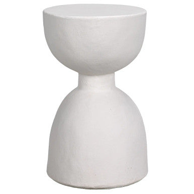 Noir Hourglass Stool in White AR-162WFC