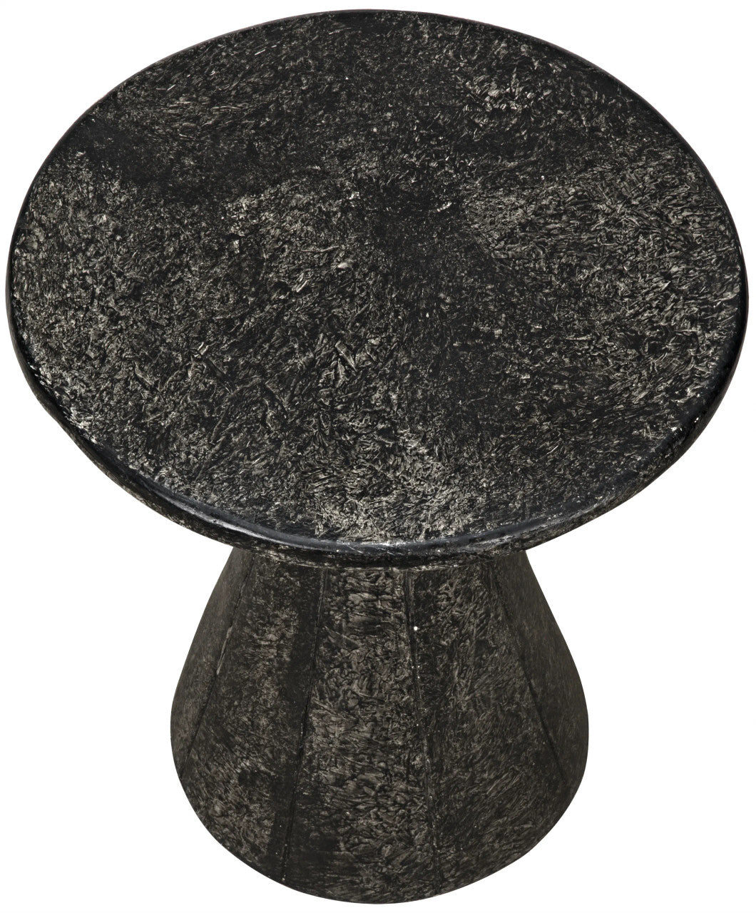 Noir Pedestal Side Table in Black AR-199BF