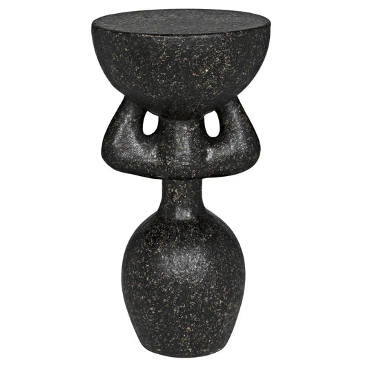 Noir African Side Table in Black Fiber Cement AR-300BF