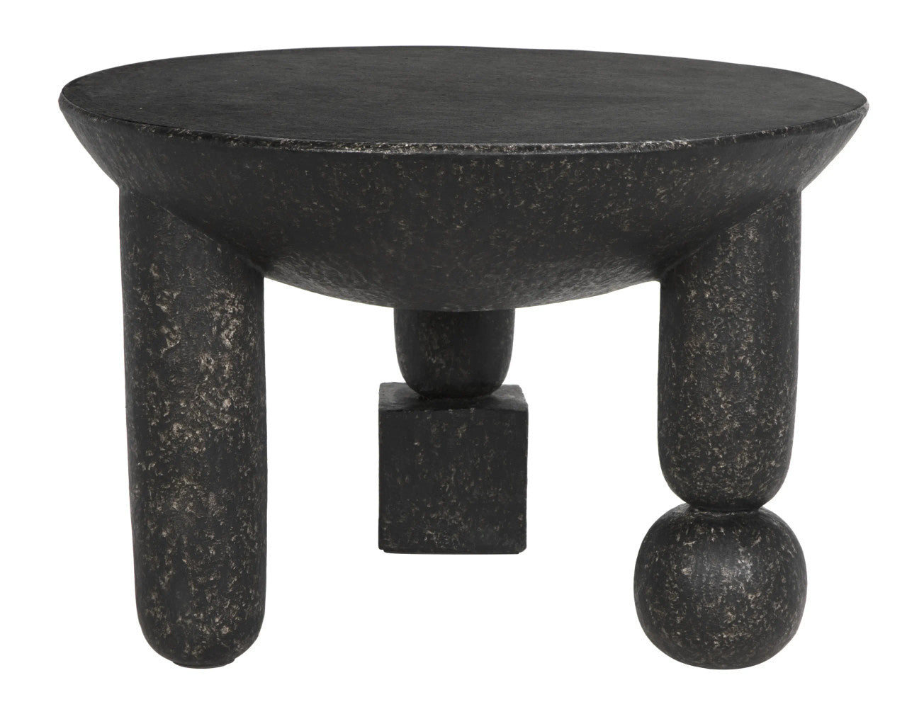 Noir Delfi Side Table in Black Fiber Cement AR-302BF