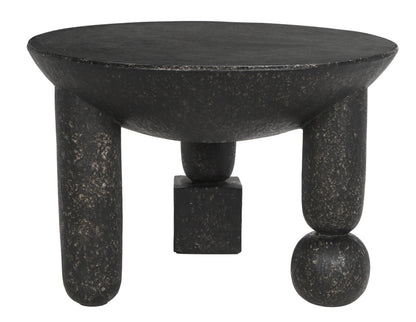 Noir Delfi Side Table in Black Fiber Cement AR-302BF