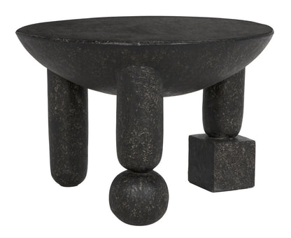 Noir Delfi Side Table in Black Fiber Cement AR-302BF