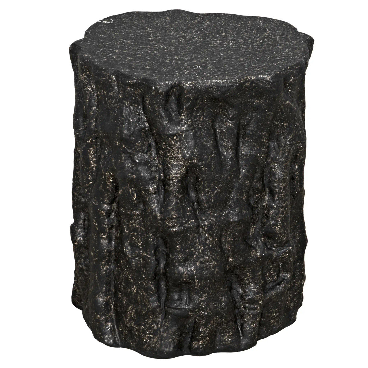 Noir Damono Stool/Side Table in Black Fiber Cement AR-304BF