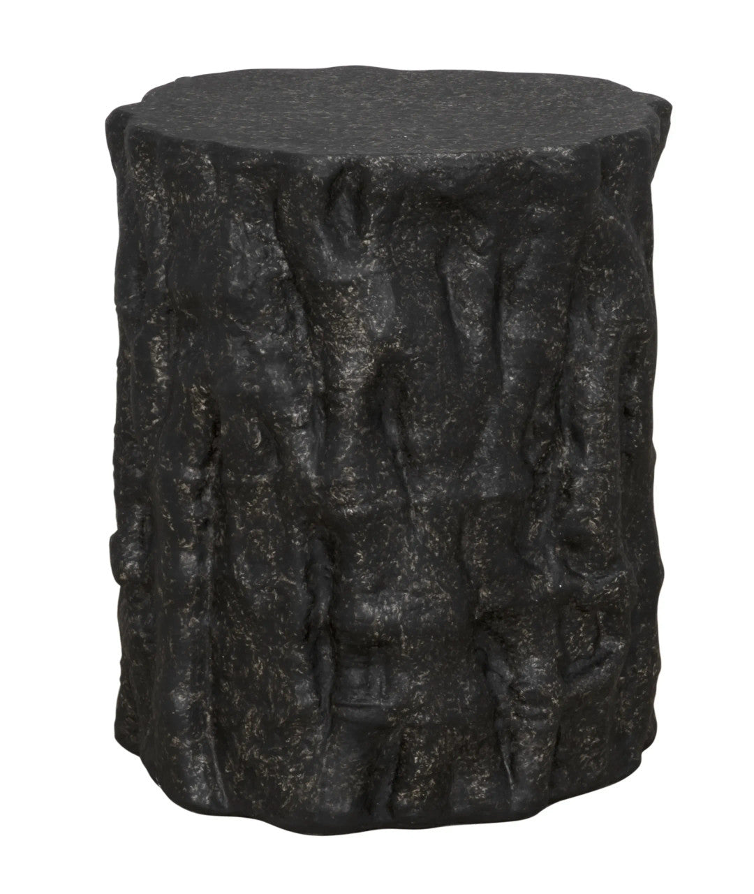 Noir Damono Stool/Side Table in Black Fiber Cement AR-304BF