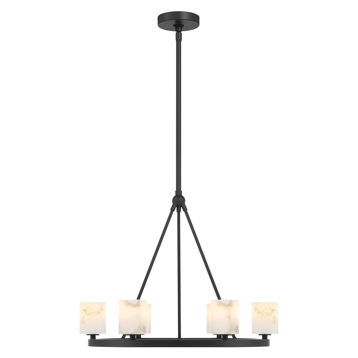 Crystorama Aragon 6 Light Matte Black Chandelier ARA-10264-MK-ST