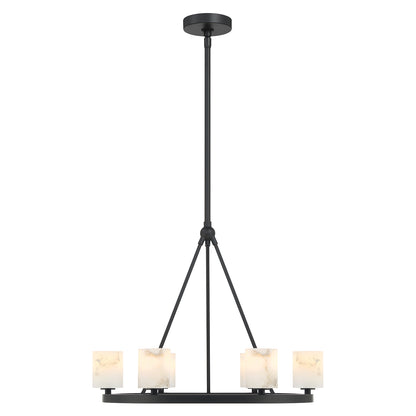 Crystorama Aragon 6 Light Matte Black Chandelier ARA-10264-MK-ST