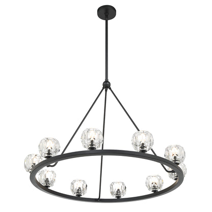 Crystorama Aragon 10 Light Matte Black Chandelier ARA-10265-MK