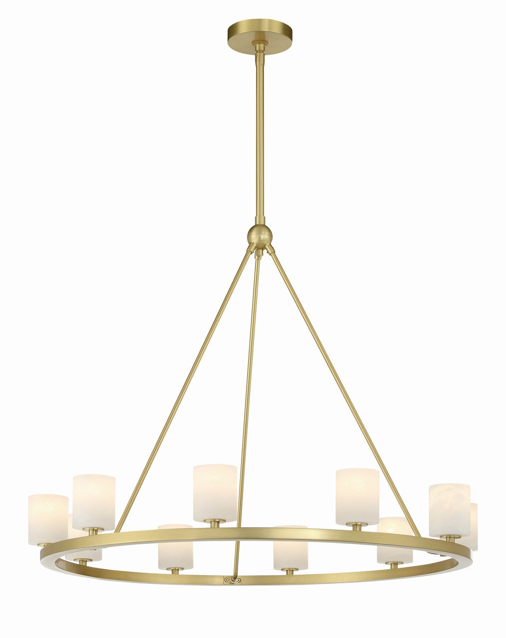 Crystorama Aragon 10 Light Soft Brass Chandelier ARA-10265-SB-ST