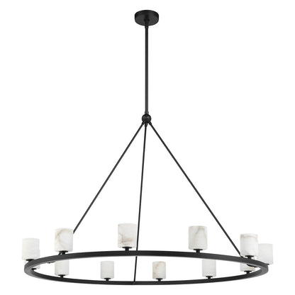 Crystorama Aragon 12 Light Matte Black Chandelier ARA-10266-MK-ST