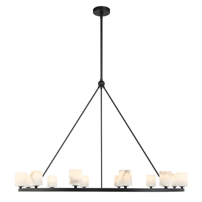 Crystorama Aragon 12 Light Matte Black Chandelier ARA-10266-MK-ST