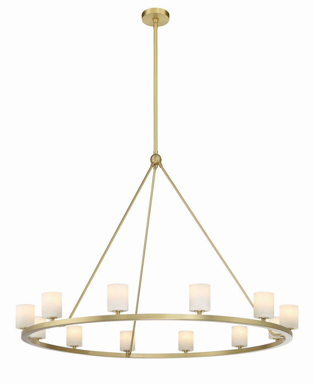 Crystorama Aragon 12 Light Soft Brass Chandelier ARA-10266-SB-ST