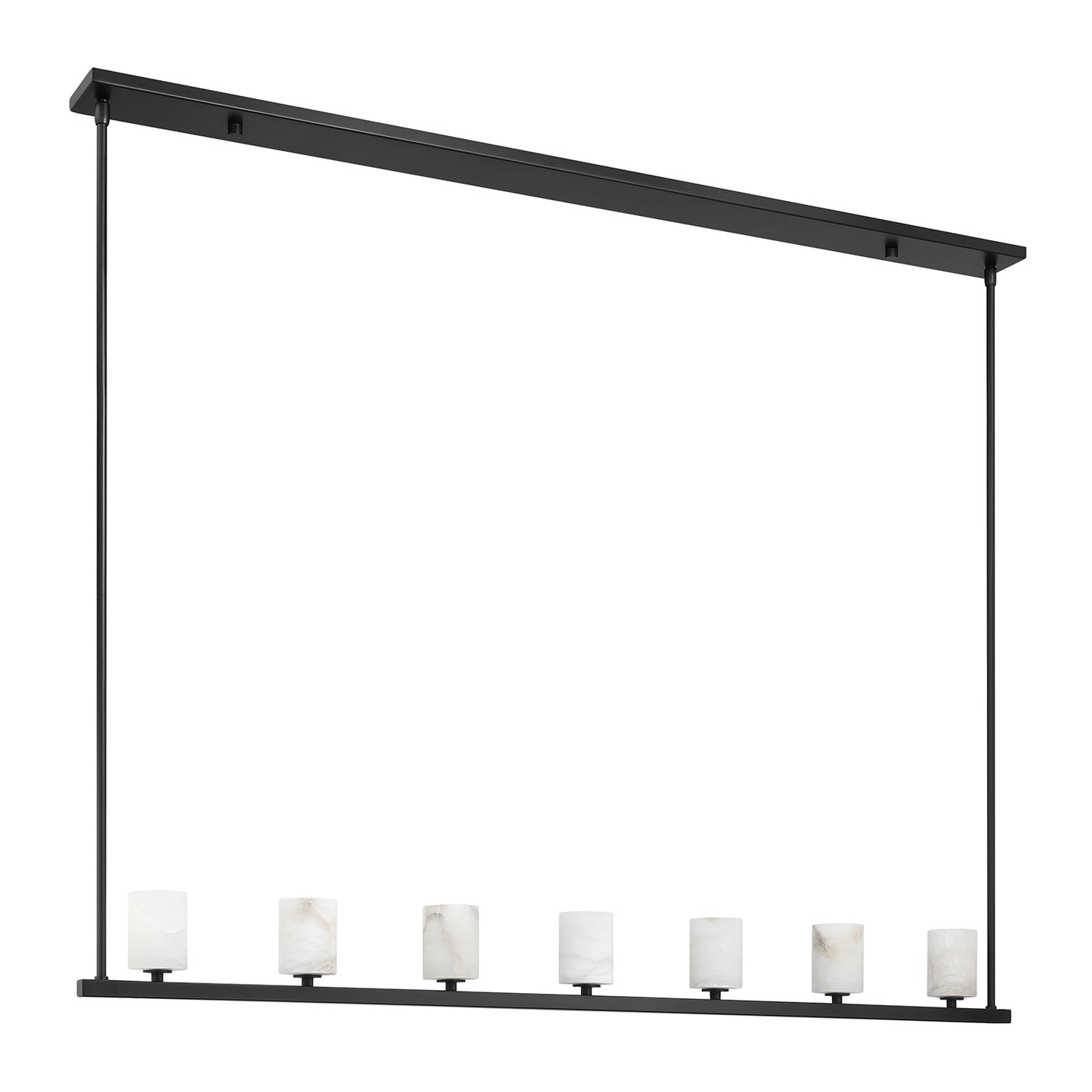 Crystorama Aragon 7 Light Matte Black Chandelier ARA-10267-MK-ST