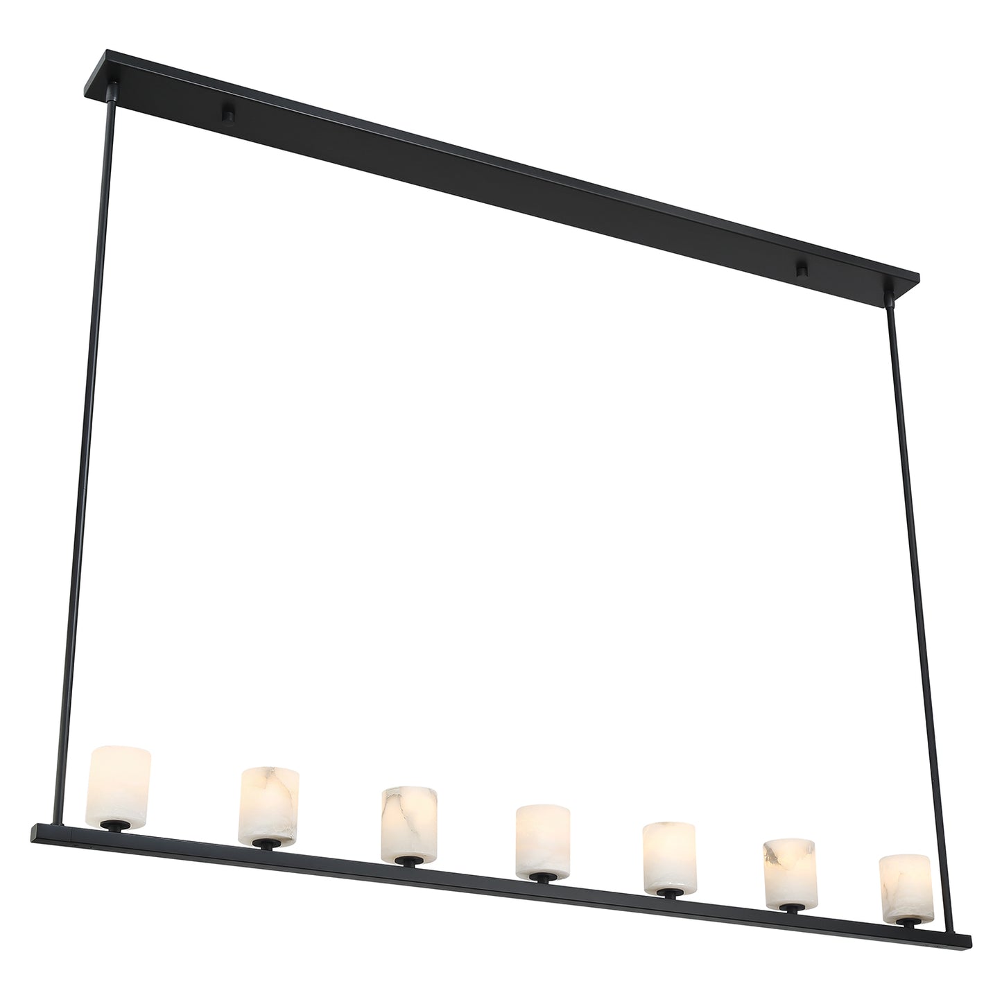 Crystorama Aragon 7 Light Matte Black Chandelier ARA-10267-MK-ST