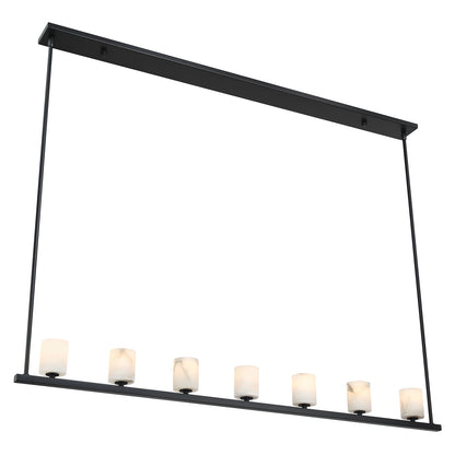 Crystorama Aragon 7 Light Matte Black Chandelier ARA-10267-MK-ST