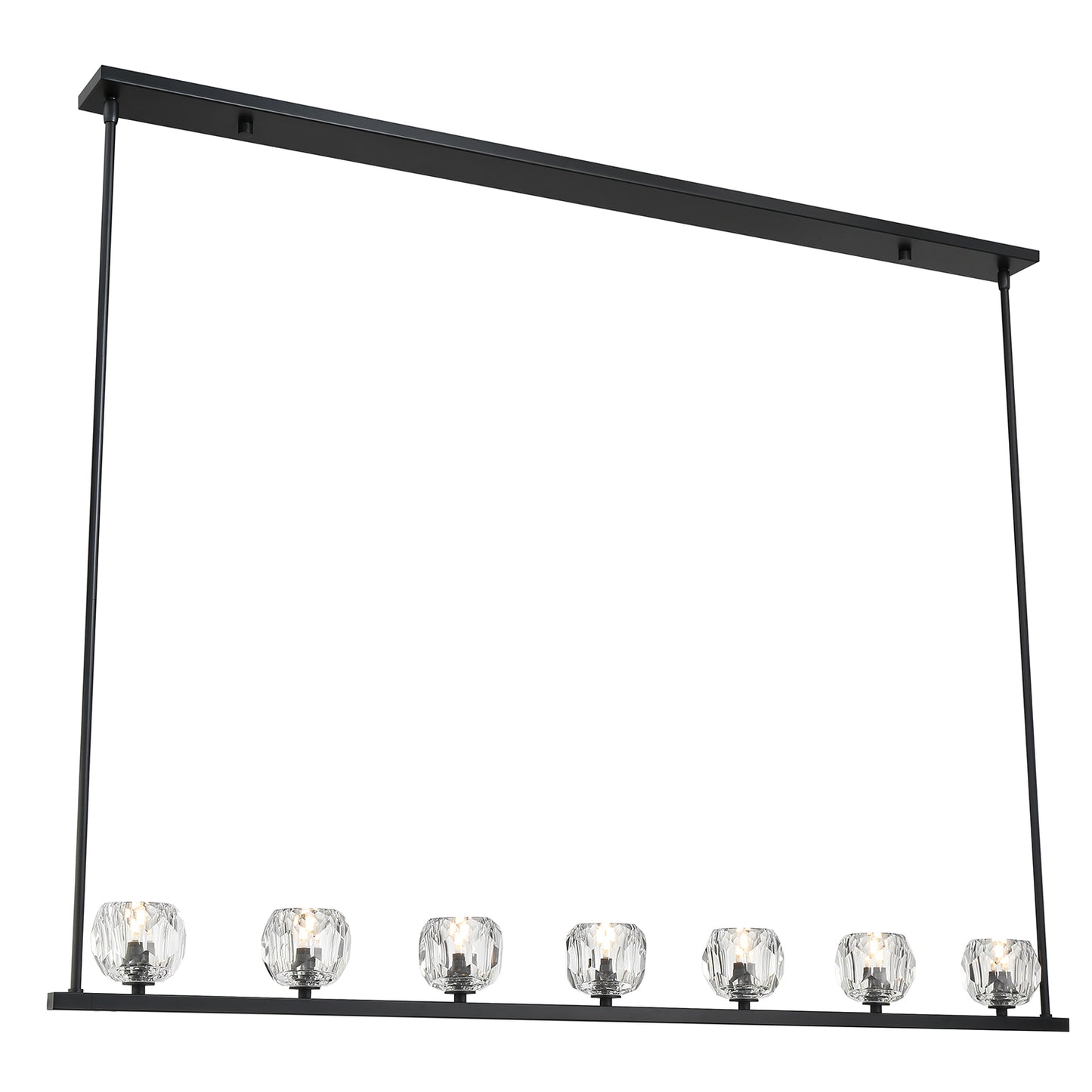 Crystorama Aragon 7 Light Matte Black Chandelier ARA-10267-MK