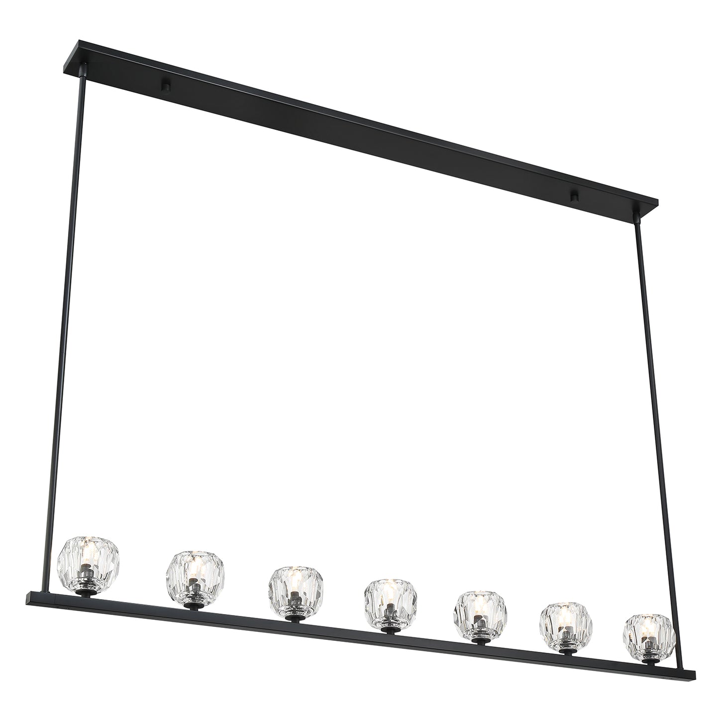 Crystorama Aragon 7 Light Matte Black Chandelier ARA-10267-MK