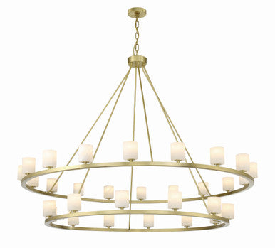 Crystorama Aragon 30 Light Soft Brass Chandelier ARA-10269-SB-ST