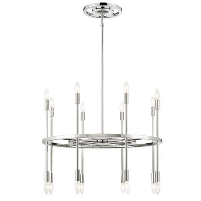 Crystorama Aries 16 Light Polished Nickel Chandelier ARS-B4016-PN