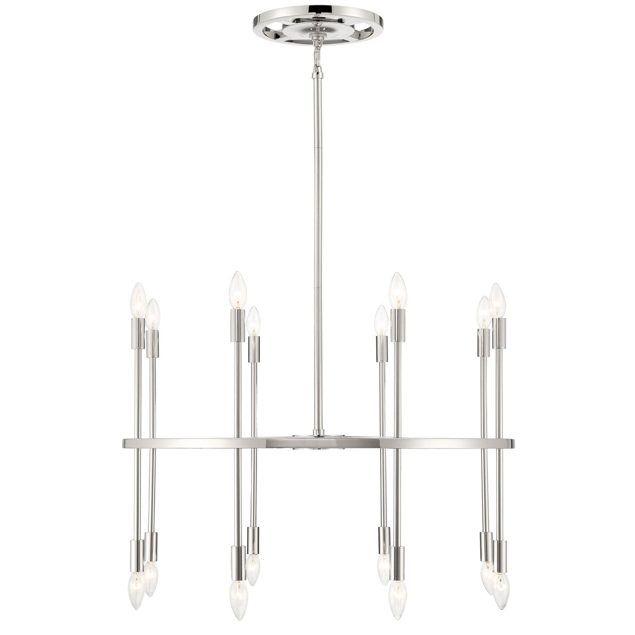 Crystorama Aries 16 Light Polished Nickel Chandelier ARS-B4016-PN