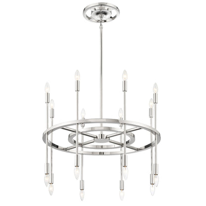 Crystorama Aries 16 Light Polished Nickel Chandelier ARS-B4016-PN