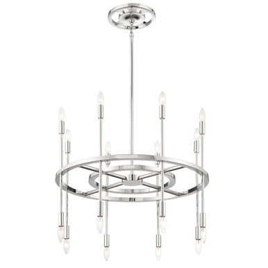 Crystorama Aries 16 Light Polished Nickel Chandelier ARS-B4016-PN