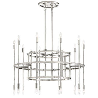 Crystorama Aries 20 Light Polished Nickel Chandelier ARS-B4020-PN