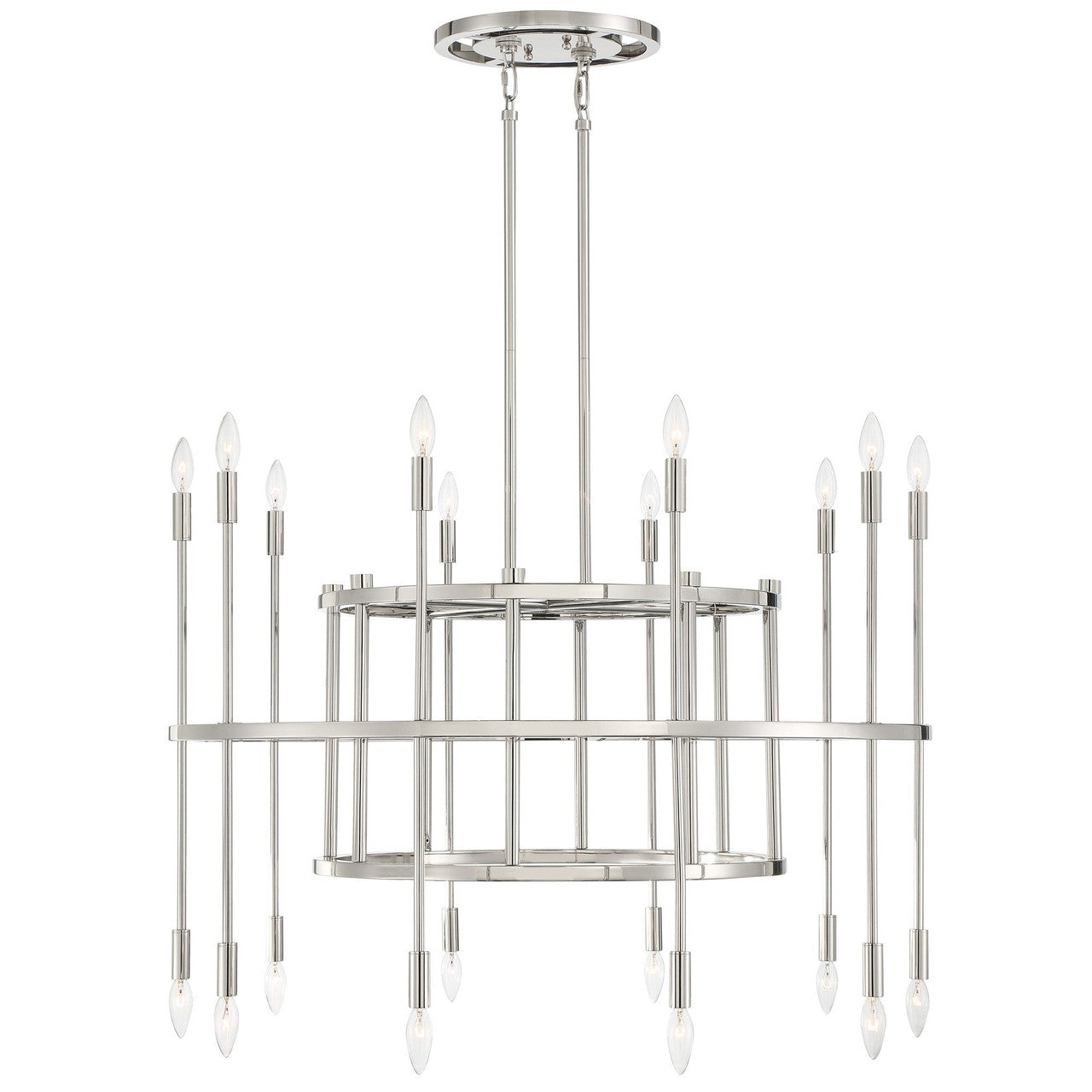 Crystorama Aries 20 Light Polished Nickel Chandelier ARS-B4020-PN