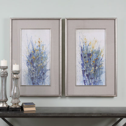 Uttermost Indigo Florals Framed Art S/2 41558