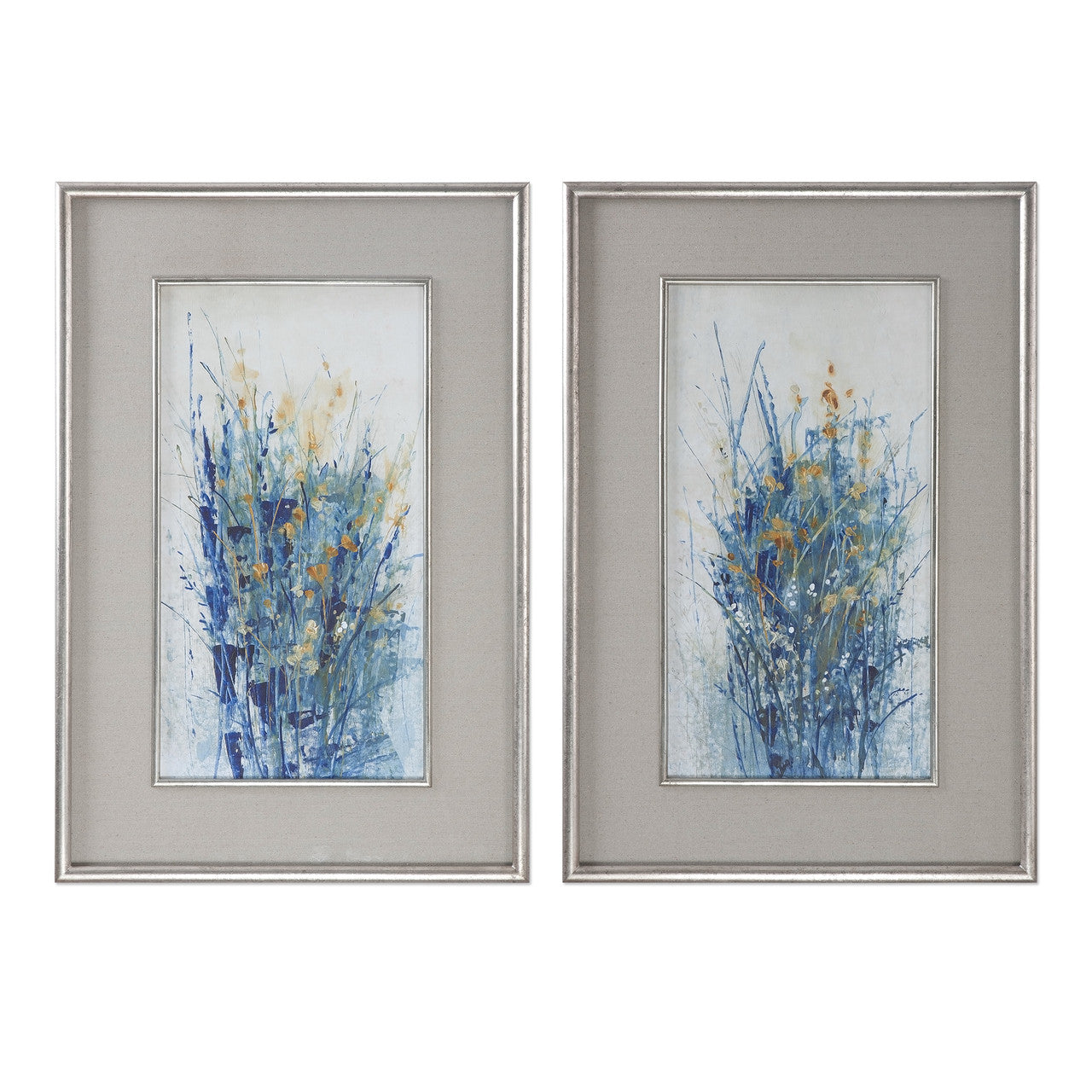 Uttermost Indigo Florals Framed Art S/2 41558