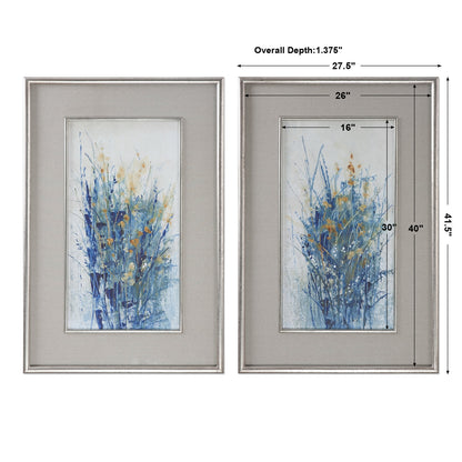 Uttermost Indigo Florals Framed Art S/2 41558