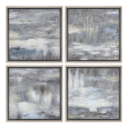 Uttermost Shades Of Gray Hand Painted Art S/4 34366