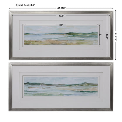 Uttermost Panoramic Seascape Framed Prints Set/2 41594