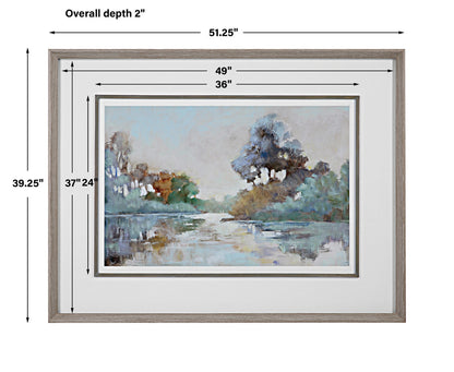 Uttermost Morning Lake Watercolor Framed Print 41418