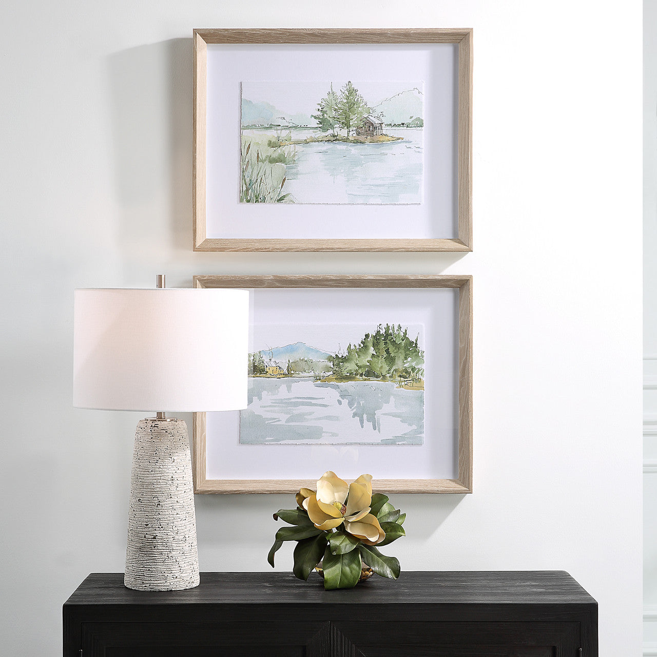 Uttermost Serene Lake Framed Prints, Set/2 32288