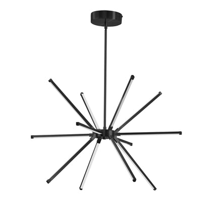 Dainolite 32 Watt LED Chandelier Matte Black w/ White Acrylic Diffuser ARY-2032LEDC-MB