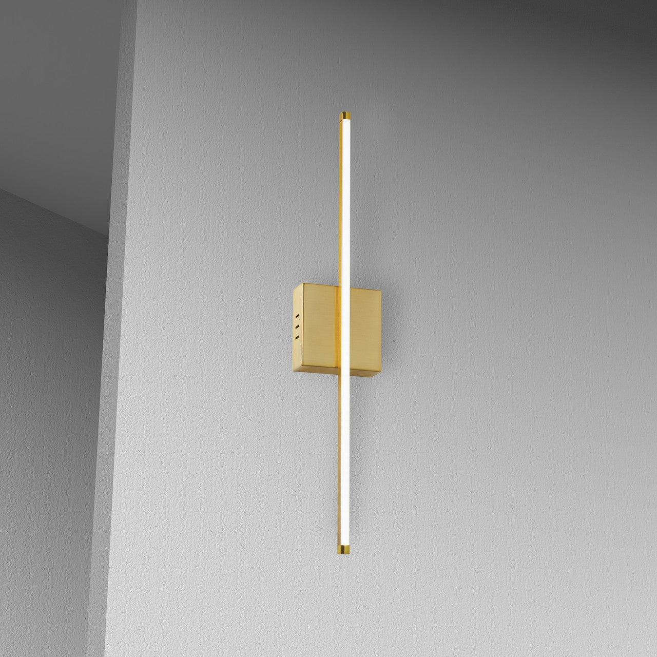 Dainolite 19W LED Wall Sconce, Aged Brass with White Acrylic Diffuser ARY-2519LEDW-AGB