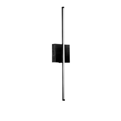 Dainolite 19W LED Wall Sconce, Matte Black with White Acrylic Diffuser ARY-2519LEDW-MB