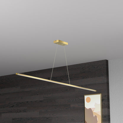 Dainolite 30W LED Horizontal Pendant, Aged Brass with White Acrylic Diffuser ARY-4830LEDHP-AGB